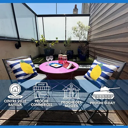 Le Cathédrale Maison De Cosy Bien équipé Avec Belle Terrasse Aménagée En Plein Centre De à 2 Mn à Pied De La Cathédrale, Parking Gratuit à Proximité Proche Des Plages Du Débarquement *